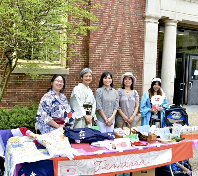 Brookline Sakura Matsuri  2014- Cheerful Tewassa volunteers raising funds for Japanese Tohoku earthquake and tsunami Victims.